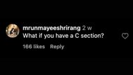 Instagram comment (Image via lionlindaa)